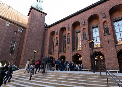 EAFS participants arriving at Stockholm City Hall_3. Photo by Marcus Andrae.