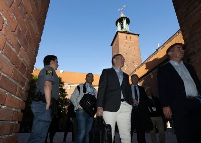 EAFS participants arriving at Stockholm City Hall. Photo by Marcus Andrae.