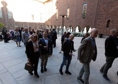 EAFS participants arriving at Stockholm City Hall_2. Photo by Marcus Andrae.