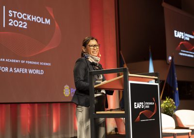 Helena Trolläng, Head of Department of National Forensic Centre, wished everyone welcome, Photo by Marcus Andrae.