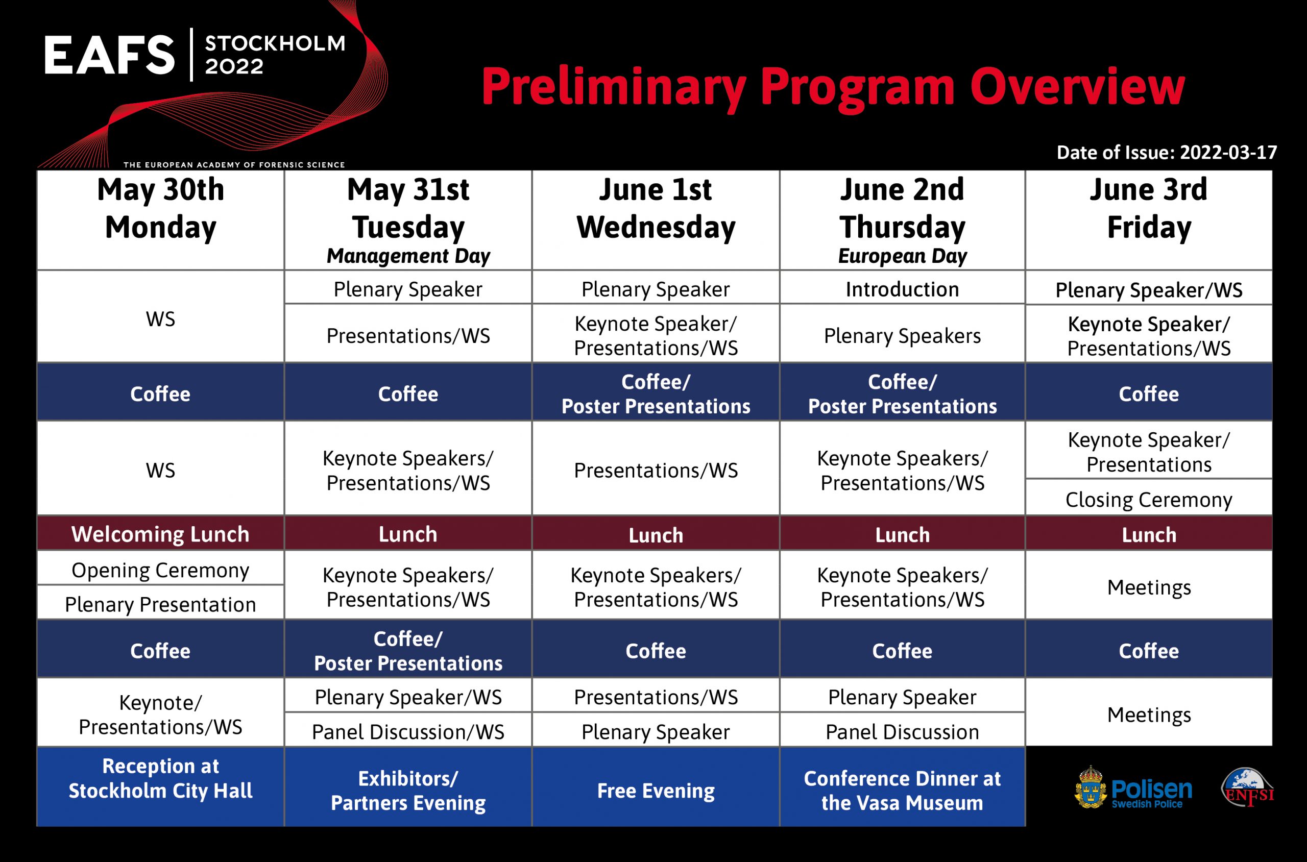 Preliminary Program Overview