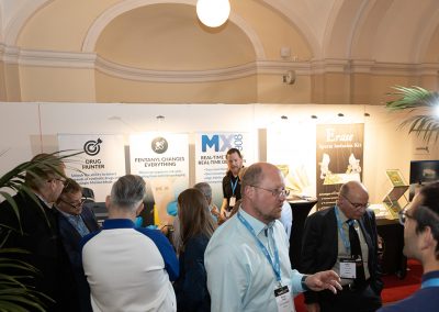 Participants mingle in exhibition area at Norra Latin. Photo by Marcus Andrae