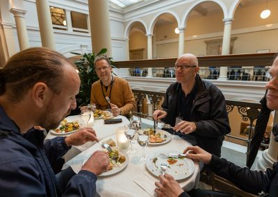 Participants having lunch at Norra Latin. Photo by Marcus Andrae.