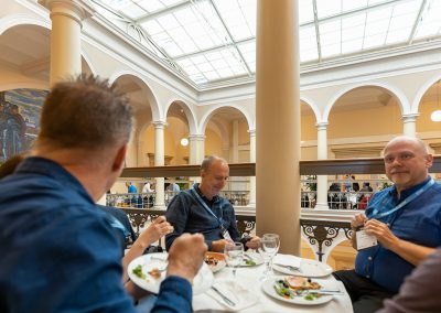 Participants having lunch at Norra Latin. Photo by Marcus Andrae.