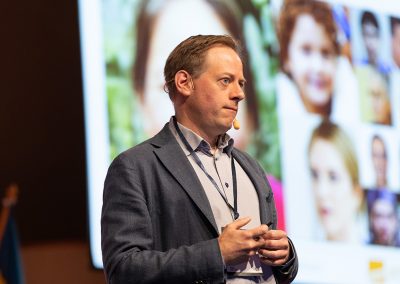 Plenary Speech by Professor Fredrik Heintz, Linköping University, Sweden. Photo by Marcus Andrae.