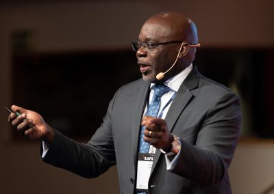 Plenary Speech by Dr. Justice Tettey, Chief, Laboratory and Scientific Section United Nations Office on Drugs and Crime (UNODC). Photo by Marcus Andrae.