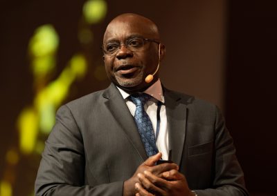 Plenary Speech by Dr. Justice Tettey, Chief, Laboratory and Scientific Section United Nations Office on Drugs and Crime (UNODC). Photo by Marcus Andrae.