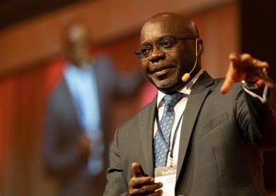 Plenary Speech by Dr. Justice Tettey, Chief, Laboratory and Scientific Section United Nations Office on Drugs and Crime (UNODC). Photo by Marcus Andrae.