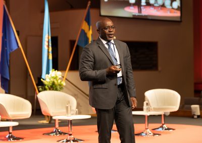 Plenary Speech by Dr. Justice Tettey, Chief, Laboratory and Scientific Section United Nations Office on Drugs and Crime (UNODC). Photo by Marcus Andrae.