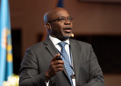 Plenary Speech by Dr. Justice Tettey, Chief, Laboratory and Scientific Section United Nations Office on Drugs and Crime (UNODC). Photo by Marcus Andrae.