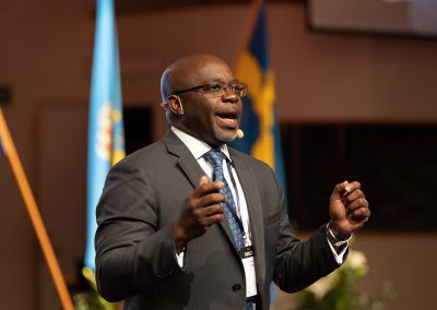 Plenary Speech by Dr. Justice Tettey, Chief, Laboratory and Scientific Section United Nations Office on Drugs and Crime (UNODC). Photo by Marcus Andrae.