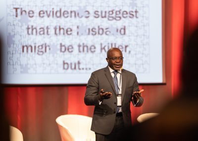 Plenary Speech by Dr. Justice Tettey, Chief, Laboratory and Scientific Section United Nations Office on Drugs and Crime (UNODC). Photo by Marcus Andrae.