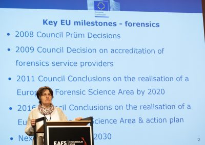 Introduction by dr. Nada Milisavljevic, Team leader/ Scientific Coordinator, in the area of Fight against Crime and Terrorism (FCT), in the unit “Innovation and Security Research” Directorate-General Migration and Home Affairs (DG HOME), European Commission- Photo by Marcus Andrae.