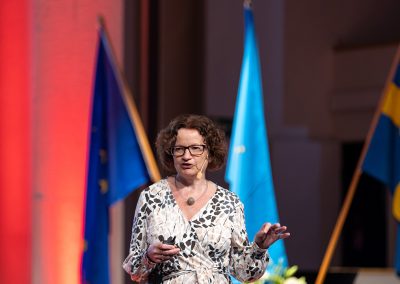 Plenary Speech by Professor Gillian Tilly, CBE, Kings College, London, United Kingdom. Photo by Marcus Andrae.