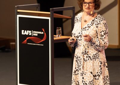 Plenary Speech by Professor Gillian Tilly, CBE, Kings College, London, United Kingdom. Photo by Marcus Andrae.