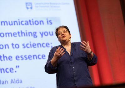 Plenary Speech by Professor Niamh Nic Daeid, University of Dundee, United Kingdom and The Leverhulme Research Centre for Forensic Science (LRCFS).Photo by Marcus Andrae.