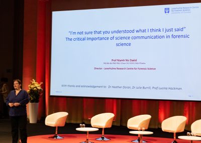 Plenary Speech by Professor Niamh Nic Daeid, University of Dundee, United Kingdom and The Leverhulme Research Centre for Forensic Science (LRCFS).Photo by Marcus Andrae.