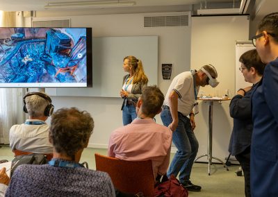 Workshop "Designing and Using Virtual Reality in Crime Scene Investigation and Training". Facilitators Niamh Nic Daeid, Sang-Hun Yu, Vincenzo Rinaldi, Benny Thomsen and Eva Ljungkvist. Photo by Andreas Carlsson.