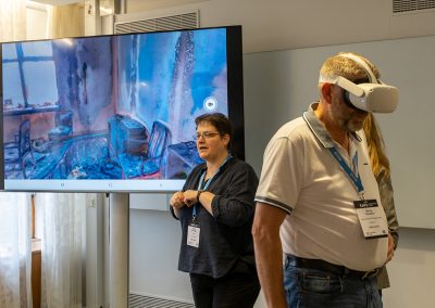 Workshop "Designing and Using Virtual Reality in Crime Scene Investigation and Training". Facilitators Niamh Nic Daeid, Sang-Hun Yu, Vincenzo Rinaldi, Benny Thomsen and Eva Ljungkvist. Photo by Andreas Carlsson.