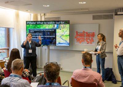 Workshop "Designing and Using Virtual Reality in Crime Scene Investigation and Training". Facilitators Niamh Nic Daeid, Sang-Hun Yu, Vincenzo Rinaldi, Benny Thomsen and Eva Ljungkvist. Photo by Andreas Carlsson.