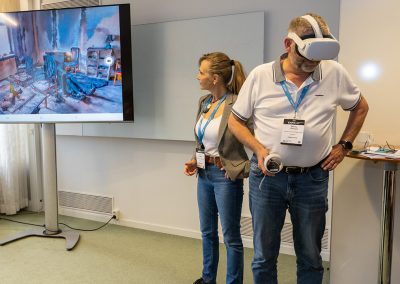 Workshop "Designing and Using Virtual Reality in Crime Scene Investigation and Training". Facilitators Niamh Nic Daeid, Sang-Hun Yu, Vincenzo Rinaldi, Benny Thomsen and Eva Ljungkvist. Photo by Andreas Carlsson.