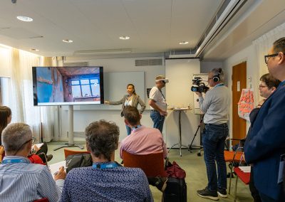 Workshop "Designing and Using Virtual Reality in Crime Scene Investigation and Training". Facilitators Niamh Nic Daeid, Sang-Hun Yu, Vincenzo Rinaldi, Benny Thomsen and Eva Ljungkvist. Photo by Andreas Carlsson.