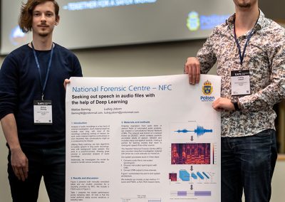 The student poster by Mattias Beming and Ludvig Joborn received a mention. Photo by Marcus Andrae.