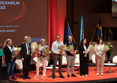 Helena Trolläng, Ann-Louise Flisbäck, Emil Hjalmarson, Christina Bertler Edlund, Jonas Malmborg, Simon Dunne, Maria Holmkvist, Micaela Rogersten and Anna Olin Kardell at the Closing Ceremony. Photo by Marcus Andrae.